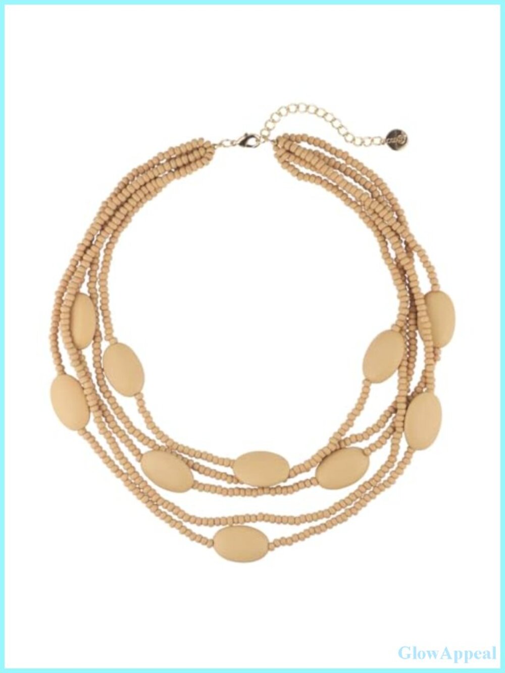 5 Layer Wood Bead Statement Necklace Chunky Layered Collar Necklace